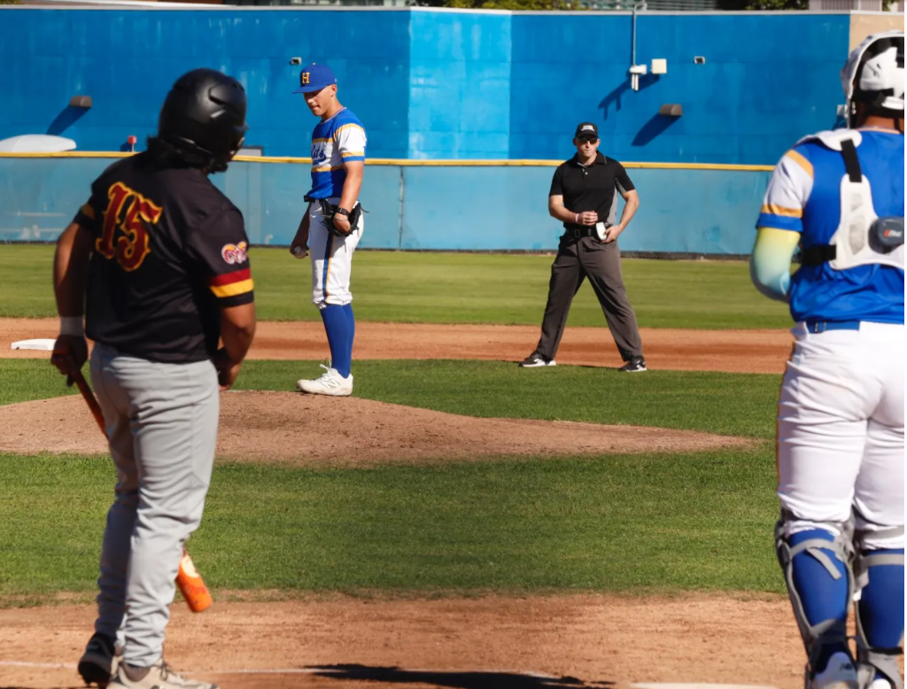 Lucas Bauer has been a brightspot for LA Harbor baseball (photo courtesy of Greg Fontanilla/Daily Breeze).