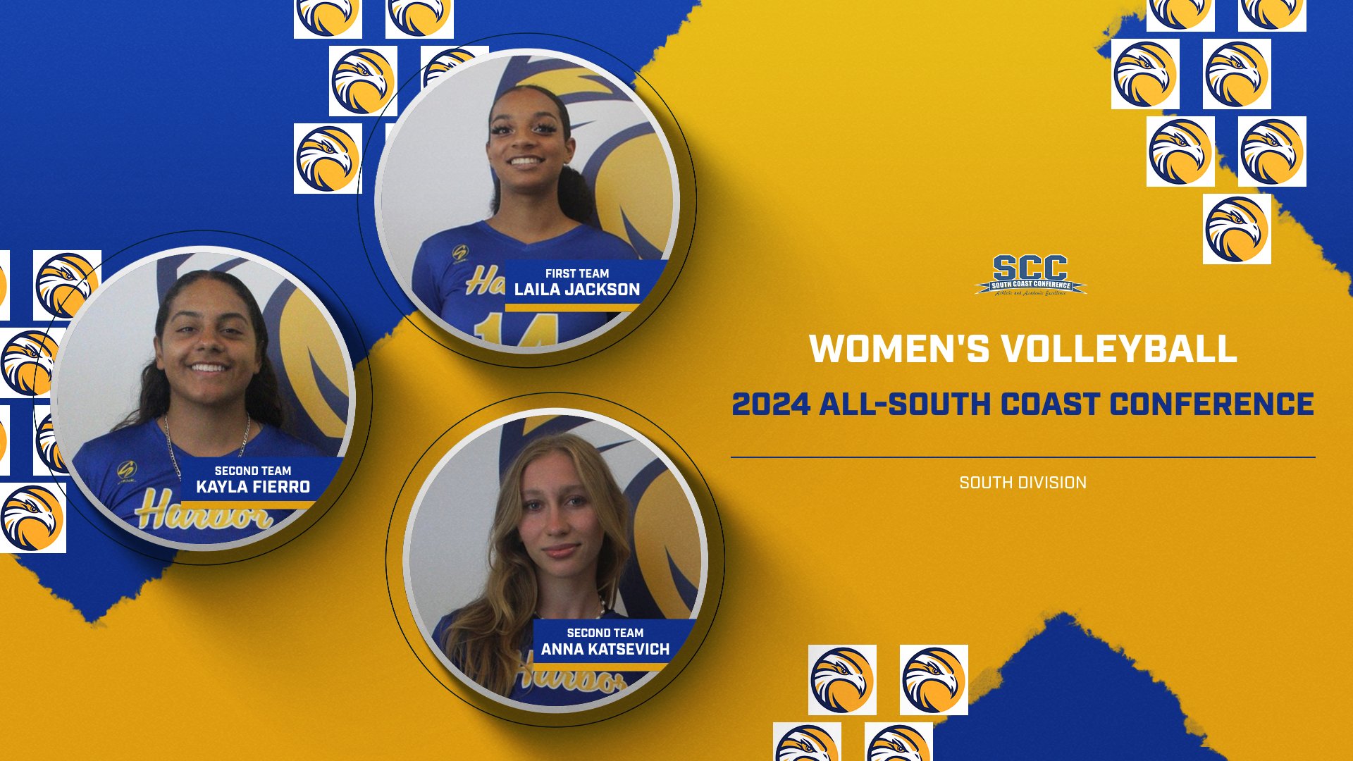 Three Harbor Players Named All-South Coast Conference Women's Volleyball